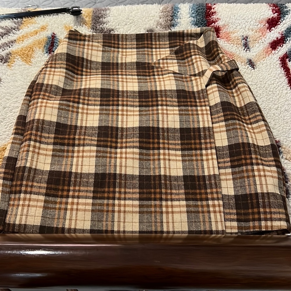 ByeEgreis Plaid Skirt
